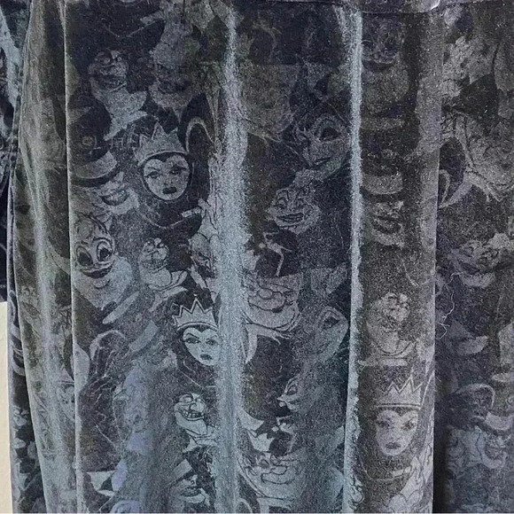 Loungefly Stitch Shoppe Disney Villains Velvet Embossed Print Dress size XL - Picture 4 of 10
